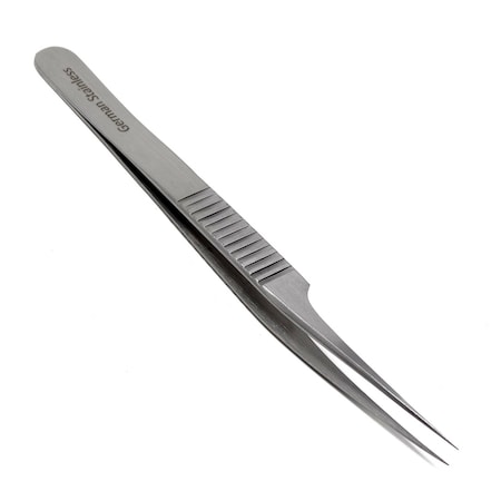 A2Z Scilab Volume Eyelash Lash Pro Straight Fine Point Tweezer Ridged Handle A2Z-ZR309